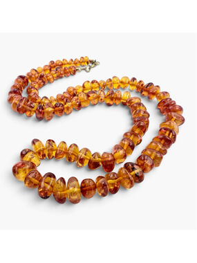 Vintage Genuine Amber Nugget Bead Necklace